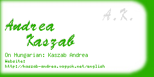andrea kaszab business card